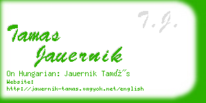 tamas jauernik business card